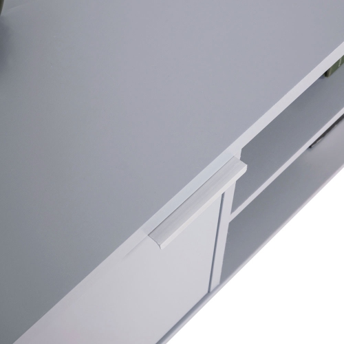 Madesa TV Stand with Cabinet Storage and Open Shelves for 55, 65 Inch Media Storage Gaming Media Console Living Room Entertainment Center Modern