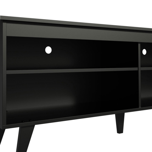 Madesa TV Stand Entertainment Center with 4 Shelves and Cable Management for 55, 65 Inch TV Media Storage Gaming Media Console - Black