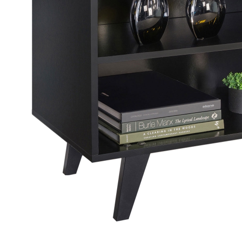 Madesa TV Stand Entertainment Center with 4 Shelves and Cable Management for 50, 55 Inch Media Storage Living Room and Bedroom Modern Wooden