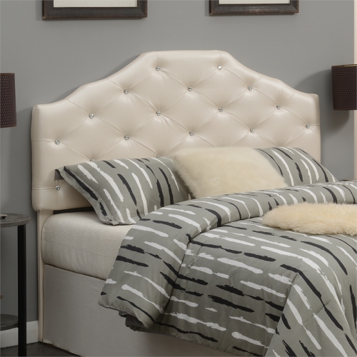 Dawson Pearl Faux Leather Upholstered Queen Headboard