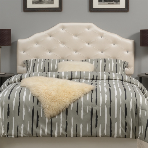 Dawson Pearl Faux Leather Upholstered Queen Headboard