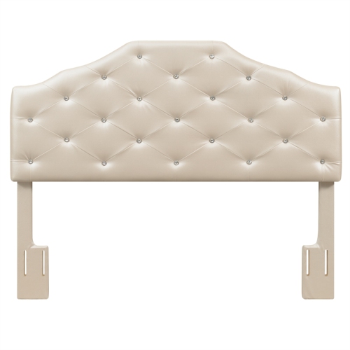 Dawson Pearl Faux Leather Upholstered Queen Headboard