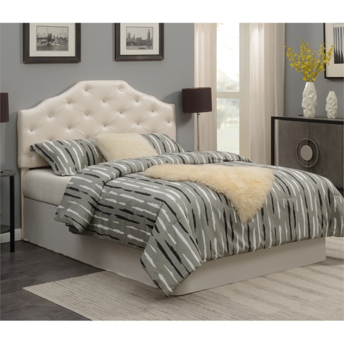 Dawson Pearl Faux Leather Upholstered Queen Headboard