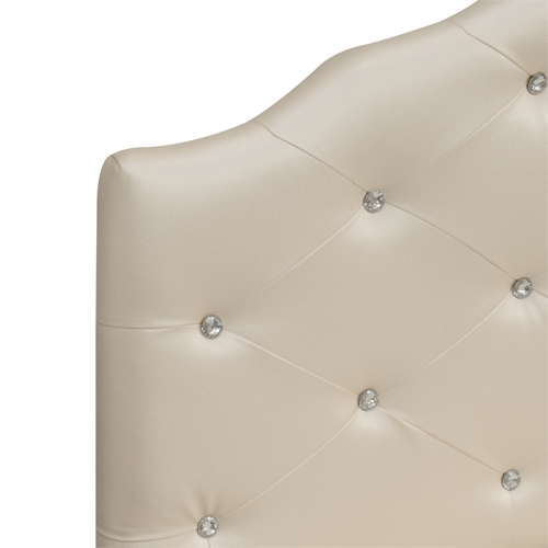 Dawson Pearl Faux Leather Upholstered Queen Headboard