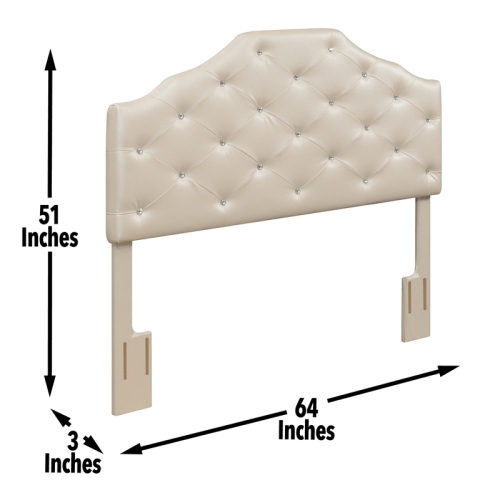 Dawson Pearl Faux Leather Upholstered Queen Headboard