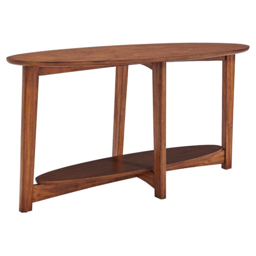 BOWERY HILL  Farmhouse 60" Console/media Wood Table-Warm Chestnut