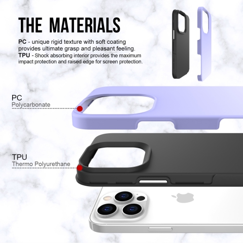 Uolo Guardian Drop Rated Hard Shell Case Cover for iPhone 14 Pro Max / 13 Pro Max - Purple