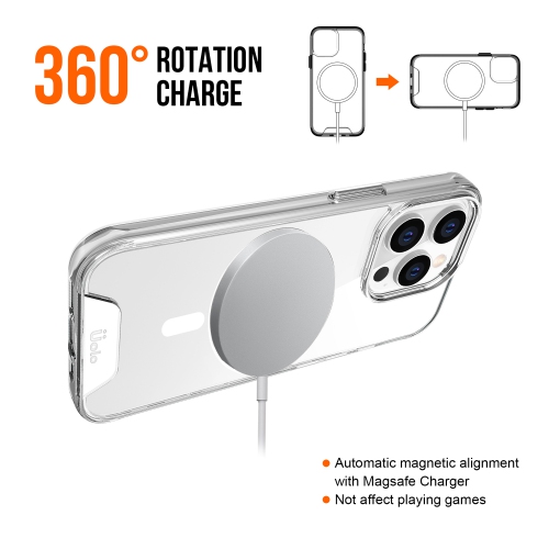 Uolo Soul+ MagSafe Case Drop Rated Fitted Hard Shell Case for iPhone 14 Pro Max/13 Pro Max - Clear