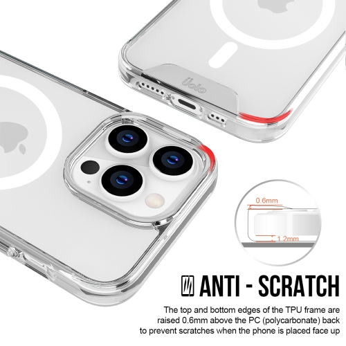 Uolo Soul+ MagSafe Case Drop Rated Fitted Hard Shell Case for iPhone 14 Pro/13 Pro - Clear