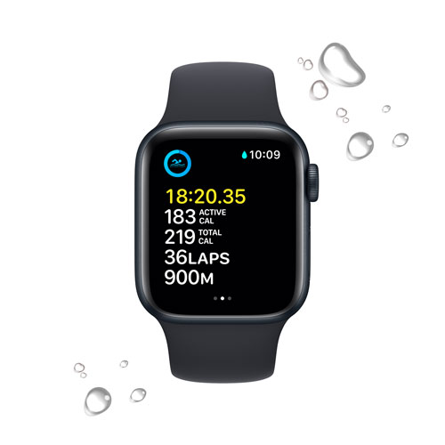 Apple Watch SE (GPS) 40mm Midnight Aluminum Case with Midnight