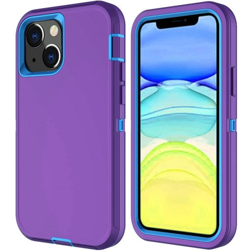 【CSmart】 Triple 3 Layers Shockproof Heavy Duty Defender Hard Case for iPhone 15 / 14, Purple