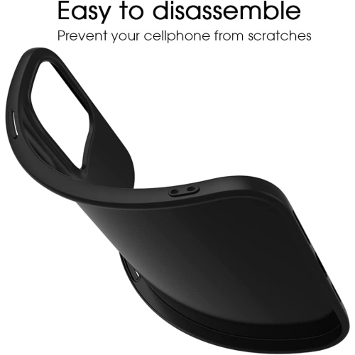 【CSmart】 Thin TPU Silicone Jelly Bumper Soft Case Back Cover for iPhone 15 / 14, Black