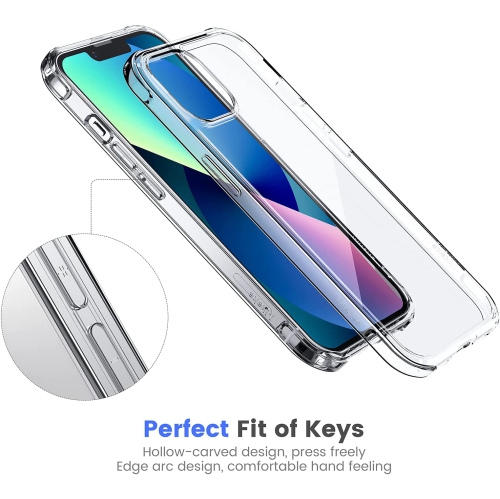 【CSmart】 Thin TPU Silicone Jelly Bumper Soft Case Back Cover for iPhone 15 Plus / 14 Plus, Clear