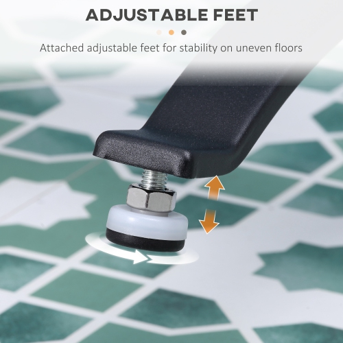 HOMCOM Chauffe-serviettes électrique, sèche-serviettes chauffant à 8 bars avec minuterie intégrée et indicateurs LED, séchoir mural et autoportant en