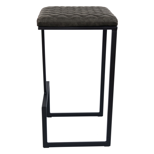Quincy Leather Bar Stools With Metal Frame Set of 2