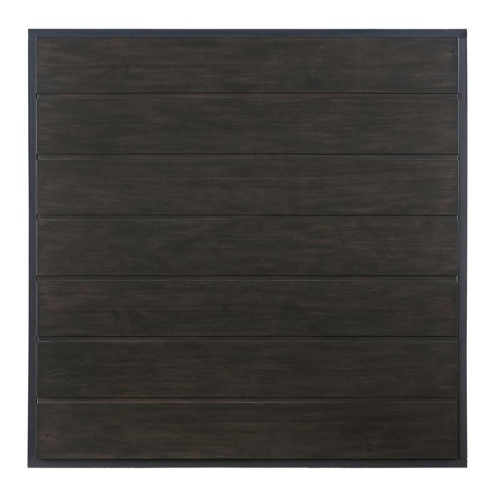 Bowery Hill Transitional Metal Base Mixed Media End Table in Gray