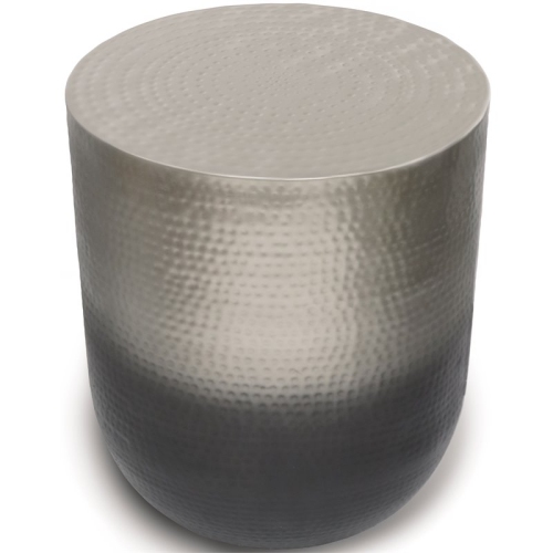 Simpli Home Nova Boho 19 " Metal Metal Side Table in Silver Ombre