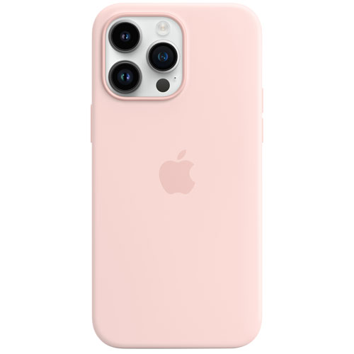 Apple Silicone Fitted Soft Shell Case with MagSafe for iPhone 14 Pro Max - Chalk Pink