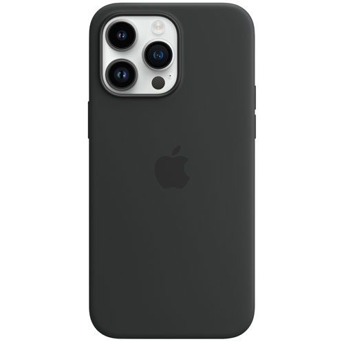 Étui souple ajusté en silicone avec MagSafe d'Apple pour iPhone 14 Pro Max - Minuit