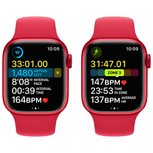 Apple Watch Series 8 (GPS + Cellular) 41mm (PRODUCT)RED Aluminum Case with  (PRODUCT)RED Sport Band - Small/Medium