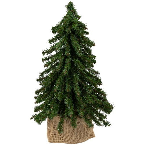 NORTHLIGHT  15" Downswept Village Pine Medium Artificial Christmas Tree In Burlap Base, Unlit These little trees are perfect for the location I placed them in my kitchen!