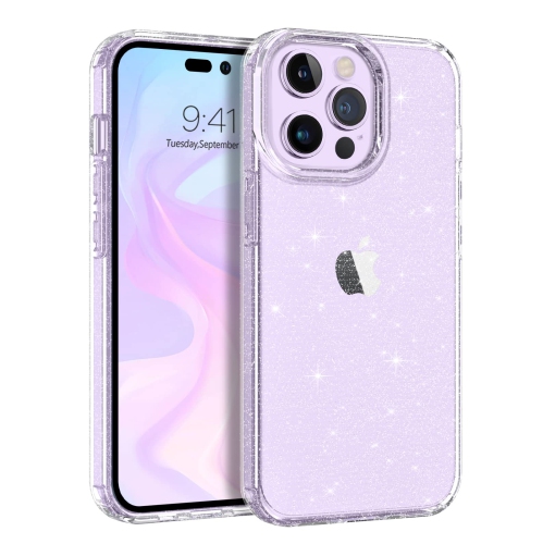 HLD  Guagua Case for Iphone 14 Pro Max 6.7" Crystal Clearglitter Bling Sparkle Flexible Soft Tpu Cover for Women Girls Shiny Slim