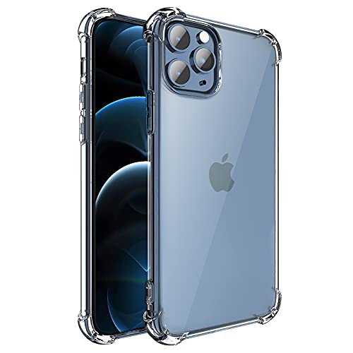 iPhone 14 Pro – Étui transparent Crystal, étui mince en TPUR antichoc, 1,5 mm d’épaisseur, mince étui en TPUR transparent résistant au jaunissement,