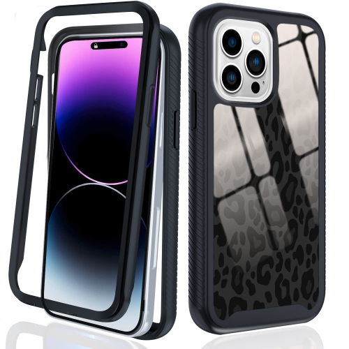 HLD  Vepret 2 In 1 Protection Case for Iphone 14 Pro Max, 6.7" 2022 Leopard Cheetah Design, Tire Texture Non-Slip, Rugge In Black