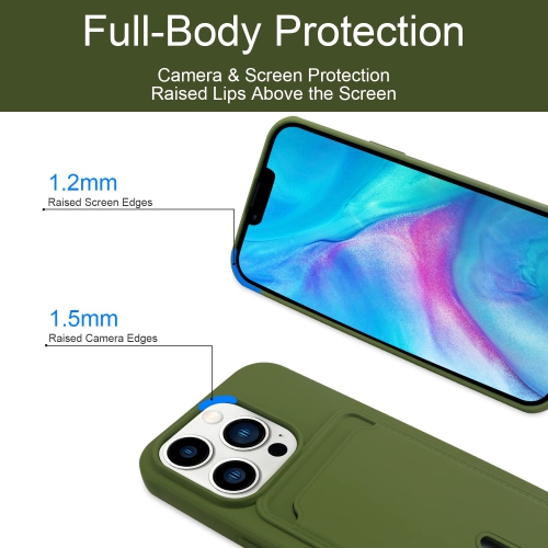 DREOLA iPhone 14 Pro Case with Card Holder, Cases for iPhone 14 Pro Wallet Case with Card Slots Holder, Soft Slim TPU Shockp