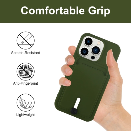 DREOLA iPhone 14 Pro Case with Card Holder, Cases for iPhone 14 Pro Wallet Case with Card Slots Holder, Soft Slim TPU Shockp