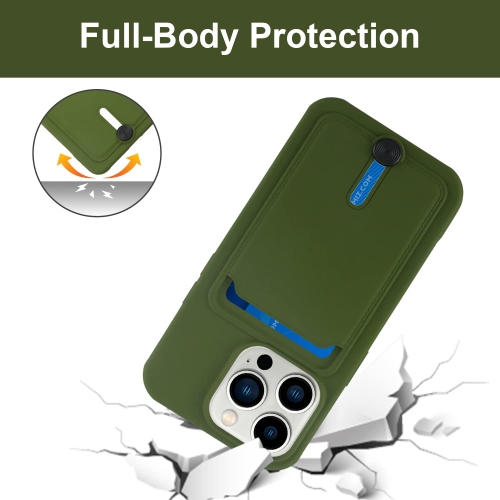 DREOLA iPhone 14 Pro Case with Card Holder, Cases for iPhone 14 Pro Wallet Case with Card Slots Holder, Soft Slim TPU Shockp