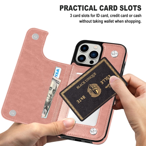 Aoksow Designed for iPhone 14 Pro Max Wallet Case, Soft PU Leather Card Case with Kickstand Slim Protective Cover for iPhone