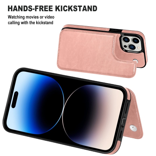 Aoksow Designed for iPhone 14 Pro Max Wallet Case, Soft PU Leather Card Case with Kickstand Slim Protective Cover for iPhone