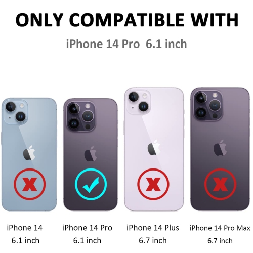 Nvollnoe for iPhone 14 Pro Case with Sliding Camera Cover and Card Holder Heavy Duty Protective iPhone 14 Pro Case with Kick