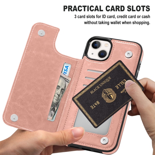 Aoksow Designed for iPhone 14 Plus Case, Premium PU Leather Card Holder Case with Kickstand Slim Phone Cover for iPhone 14 P