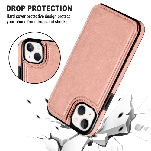 Aoksow Designed for iPhone 14 Plus Case, Premium PU Leather Card Holder Case with Kickstand Slim Phone Cover for iPhone 14 P