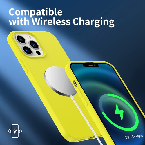 Amytor Designed for iPhone 14 Pro Max Case, Silicone Ultra Slim Shockproof Phone Case with Soft Anti-Scratch Microfiber Lini