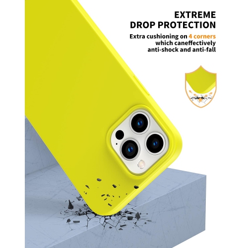 Amytor Designed for iPhone 14 Pro Max Case, Silicone Ultra Slim Shockproof Phone Case with Soft Anti-Scratch Microfiber Lini