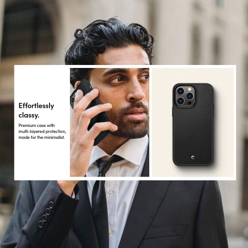 iPhone 14 Pro Max Case Magsafe, iPhone 14 Pro Max Case Leather with MagSafe (Premium Vegan Leather) and Full Body Protection - Black