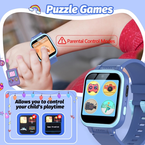 Kids Smart Watch with Dual Camera, Games, Music, Flashlight & Learning Tools – HD Touchscreen Smartwatch Gift for Boys & Girls Ages 6-13