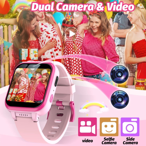 Kids Smart Watch with Dual Camera, Games, Music, Flashlight & Learning Tools – HD Touchscreen Smartwatch Gift for Boys & Girls Ages 6-13