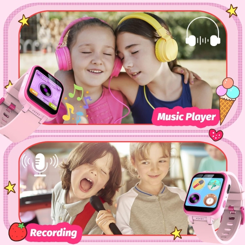 Kids Smart Watch with Dual Camera, Games, Music, Flashlight & Learning Tools – HD Touchscreen Smartwatch Gift for Boys & Girls Ages 6-13