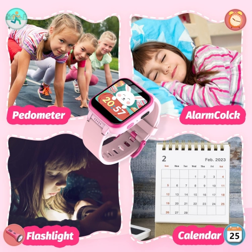 Kids Smart Watch with Dual Camera, Games, Music, Flashlight & Learning Tools – HD Touchscreen Smartwatch Gift for Boys & Girls Ages 6-13