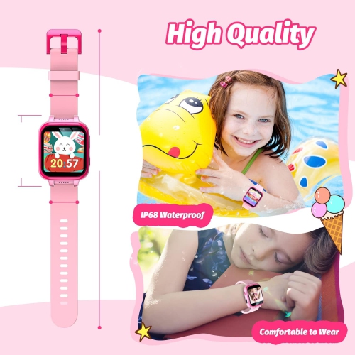 Kids Smart Watch with Dual Camera, Games, Music, Flashlight & Learning Tools – HD Touchscreen Smartwatch Gift for Boys & Girls Ages 6-13