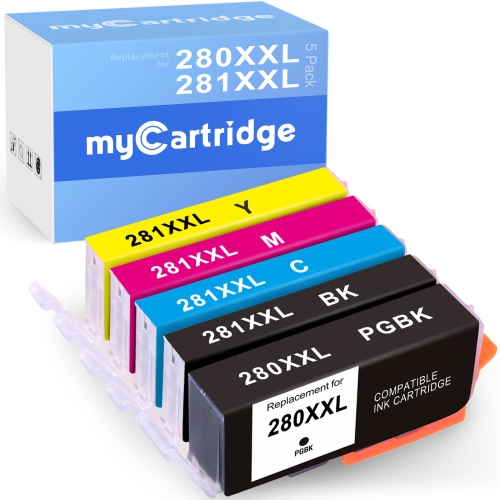 Canon PGI-280 XXL/CLI-281 XXL| MYCARTRIDGE Compaatible BKCMY 5 Pack