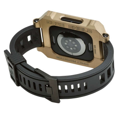 Rowe Tactical - Rowe Shield Apple Watch Case for Series 4/5/6/SE, Size 44mm with ISOFrane Band - CNC Machined 6061 Aluminum, PVD Flat Dark Earth