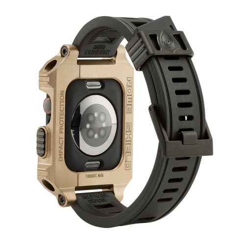 Rowe Tactical - Rowe Shield Apple Watch Case for Series 4/5/6/SE, Size 44mm with ISOFrane Band - CNC Machined 6061 Aluminum, PVD Flat Dark Earth