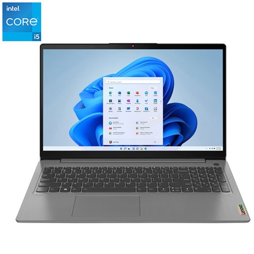 LENOVO  Refurbished (Good) - Ideapad 3I 15.6" Laptop - Arctic (Intel Core I5-1235U/512GB SSD/12GB Ram/windows 11) In Grey