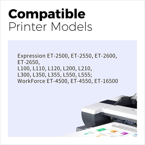 EPSON T664 EcoTank -Ink | MYCARTRIDGE Compatible Ultra-high Capacity Bottle Black and Color-4 Pack