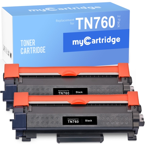 MYCARTRIDGE  Brother Tn760 | Compatible 2-Pack High Yield Toner Cartridge With Approximately 3, 000 Page Yield/cartridge In Black